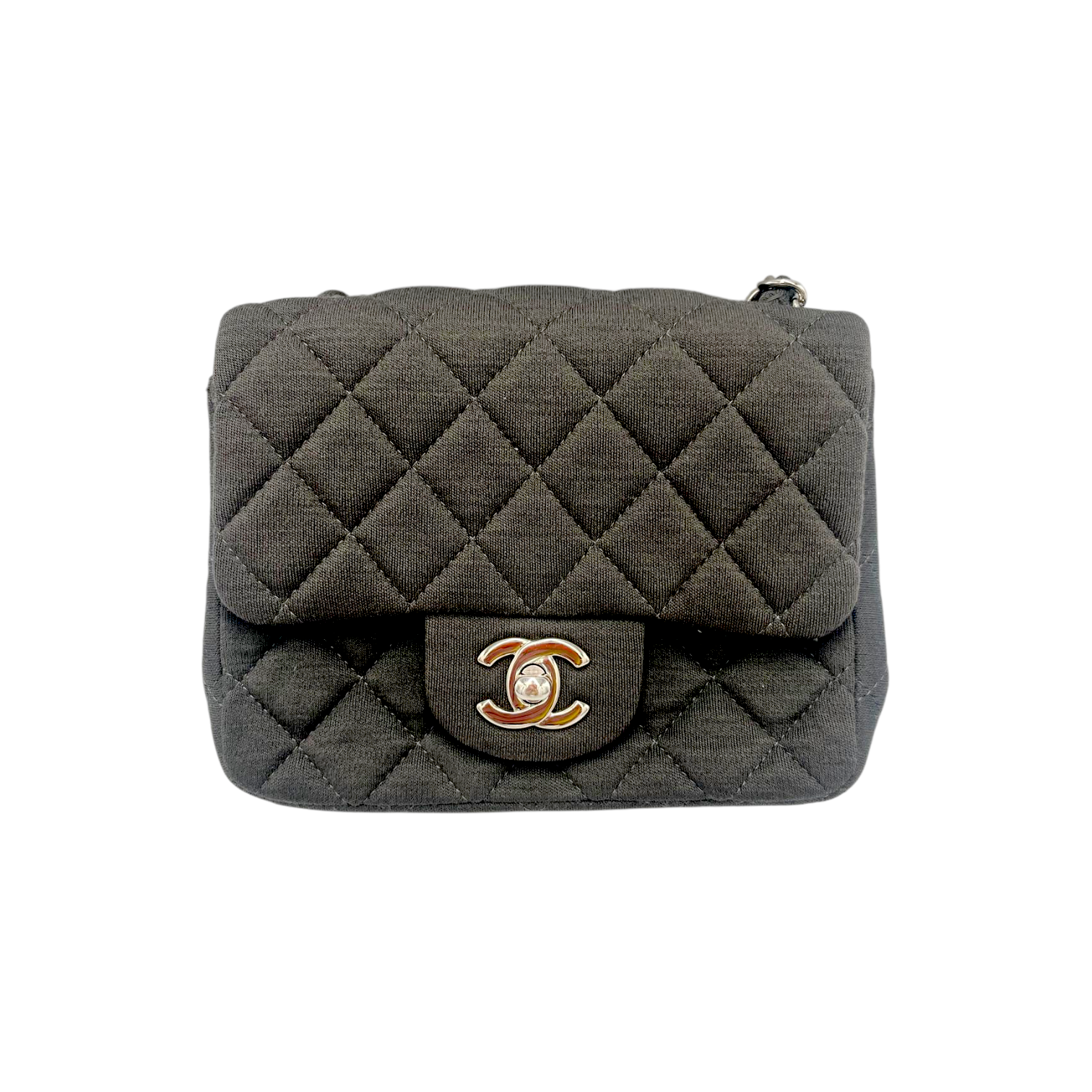 Chanel Classic Flap Mini Square Grey Jersey