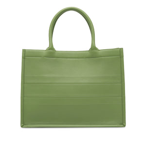 Dior Book Tote Medium Green Embossed Leather