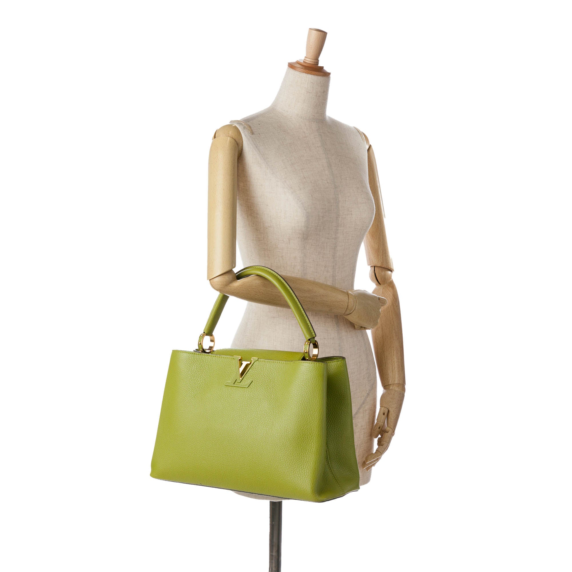 Louis Vuitton Capucines MM Green Taurillon