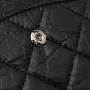 Chanel 2.55 Reissue Double Flap 227 Black Aged Calfskin Ruthenium