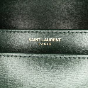 Yves Saint Laurent Monogram Sunset Medium Green Leather