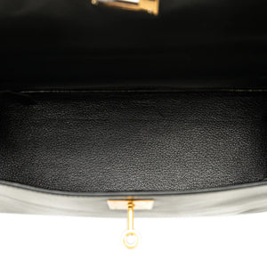 Hermès Kelly Retourne 32 Black Boxcalf  Gold