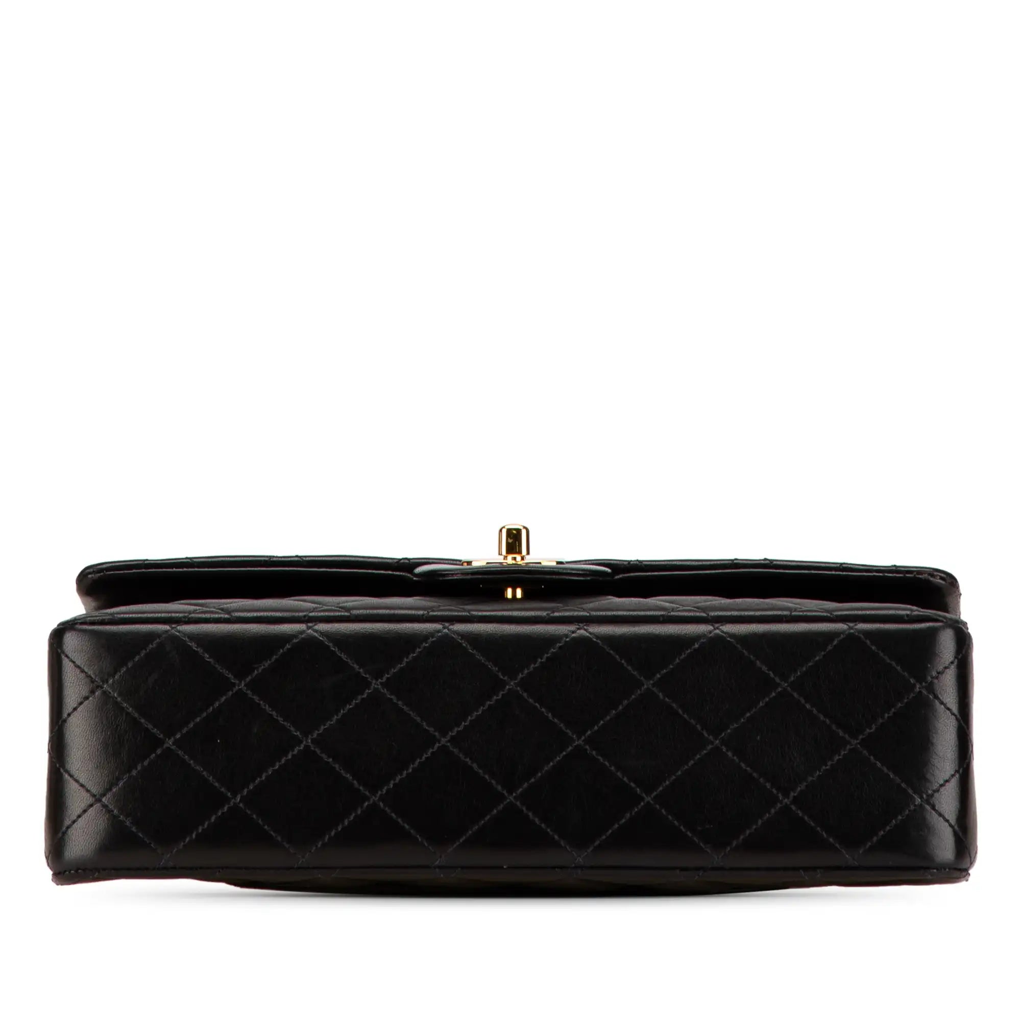 Chanel Classic Double Flap Medium Black Lambskin Gold