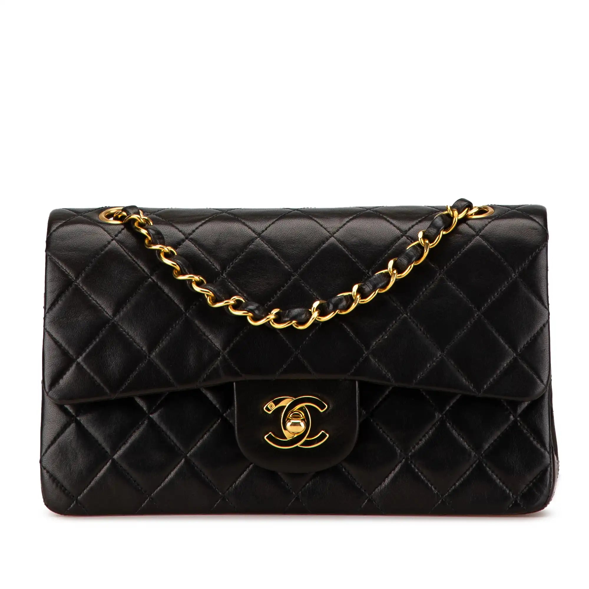 Chanel Classic Double Flap Small Black Lambskin Gold