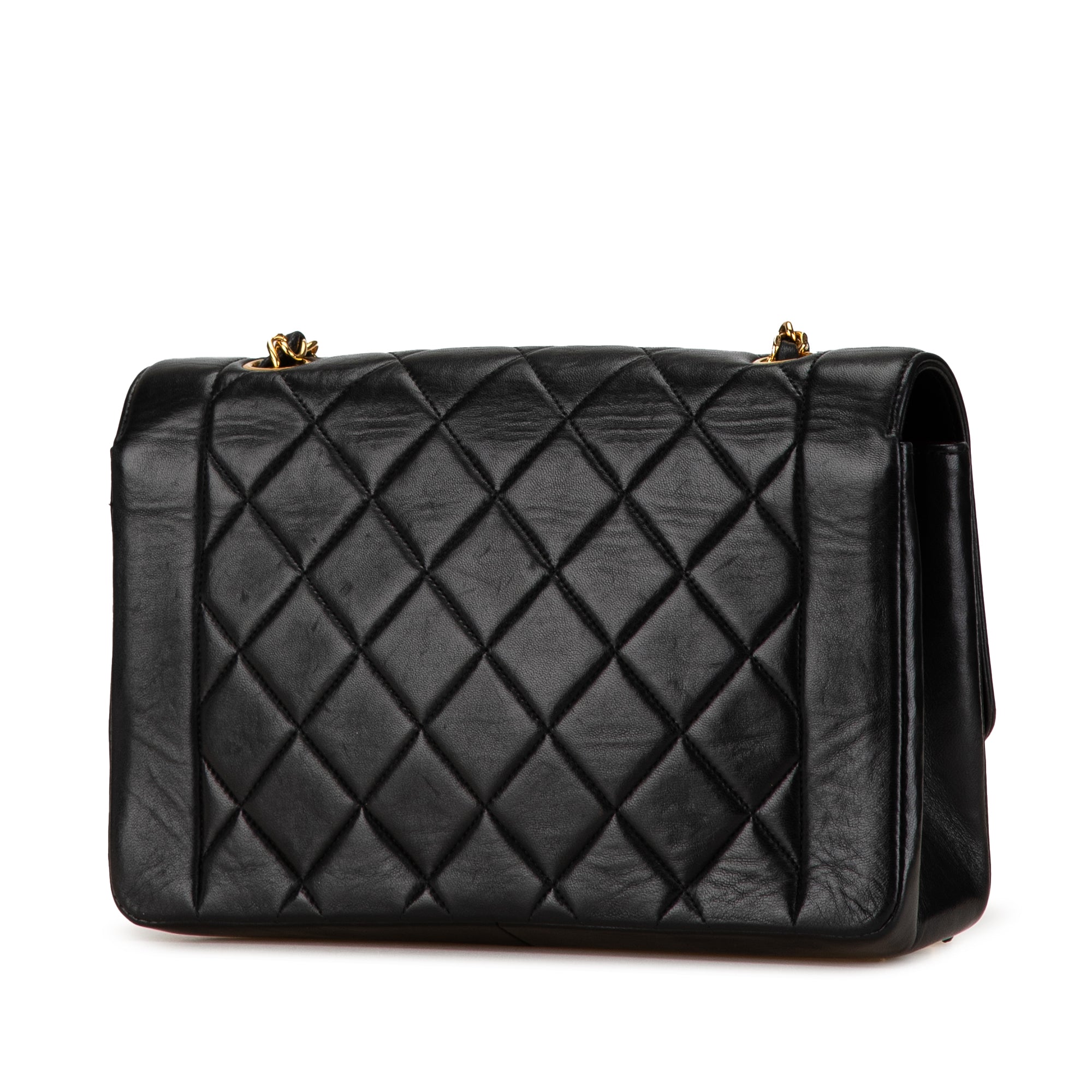 Chanel Diana Medium Black Lambskin Gold