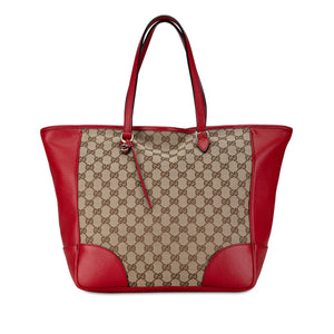 Gucci Bree Tote Bag Red GG Canvas