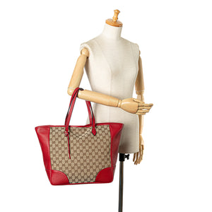 Gucci Bree Tote Bag Red GG Canvas