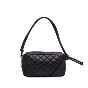 Chanel Cambon Ligne Pochette Black Lambskin