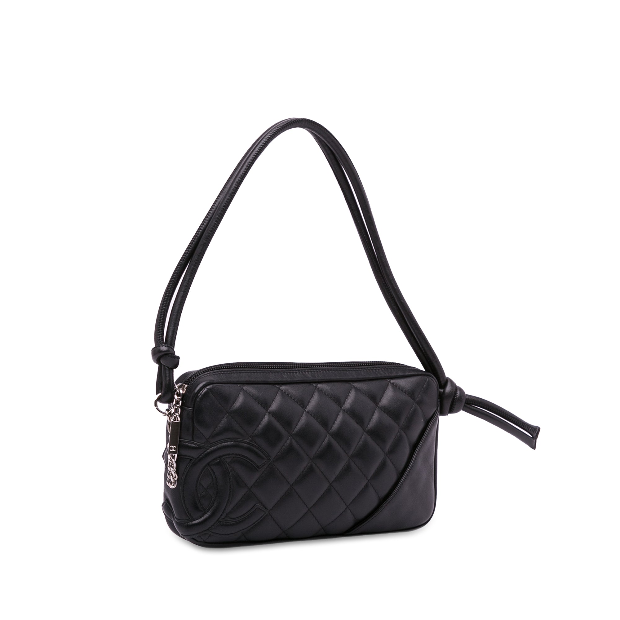 Chanel Cambon Ligne Pochette Black Lambskin