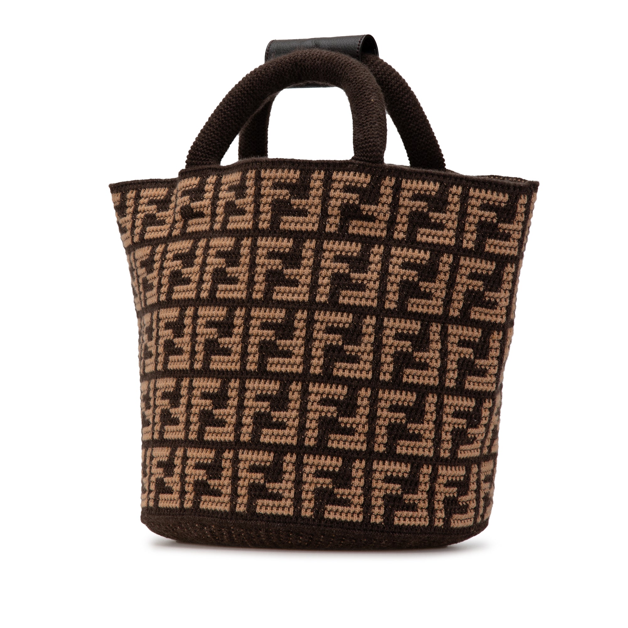 Fendi Shopping Tote Brown Zucca Cashmere