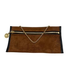 Gucci Shopper Brown Suede Gold