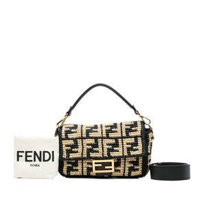 Fendi Baguette Brown Zucca Raffia