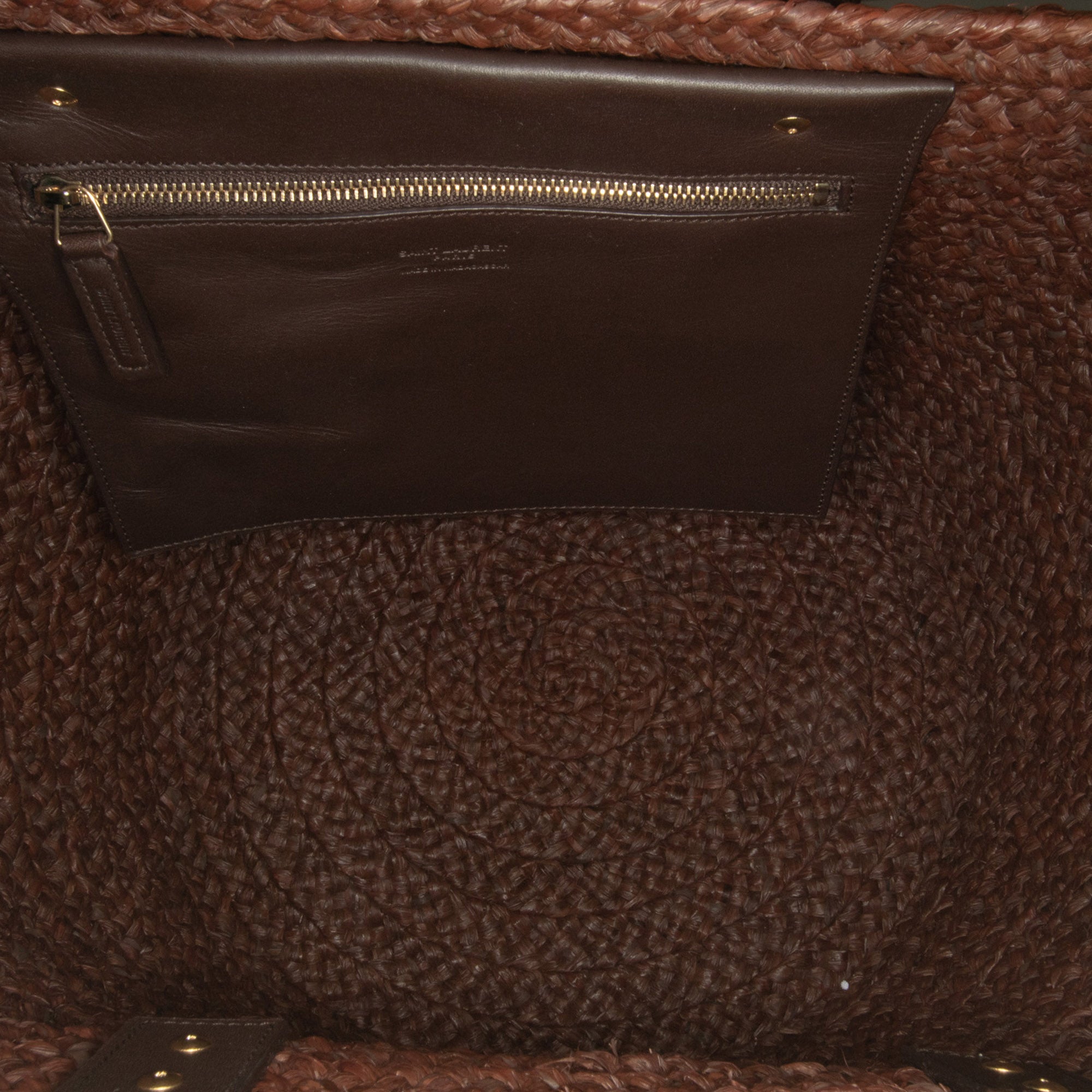 Yves Saint Laurent Tote Bag Brown Raffia