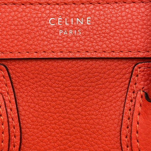 Celine Luggage Handbag Nano Red