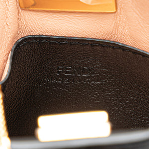 Fendi Pico Peekaboo Charm Black Calfskin