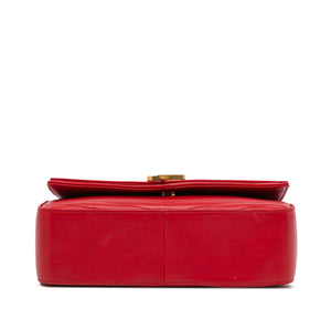 Yves Saint Laurent Sulpice Medium Red Lambskin