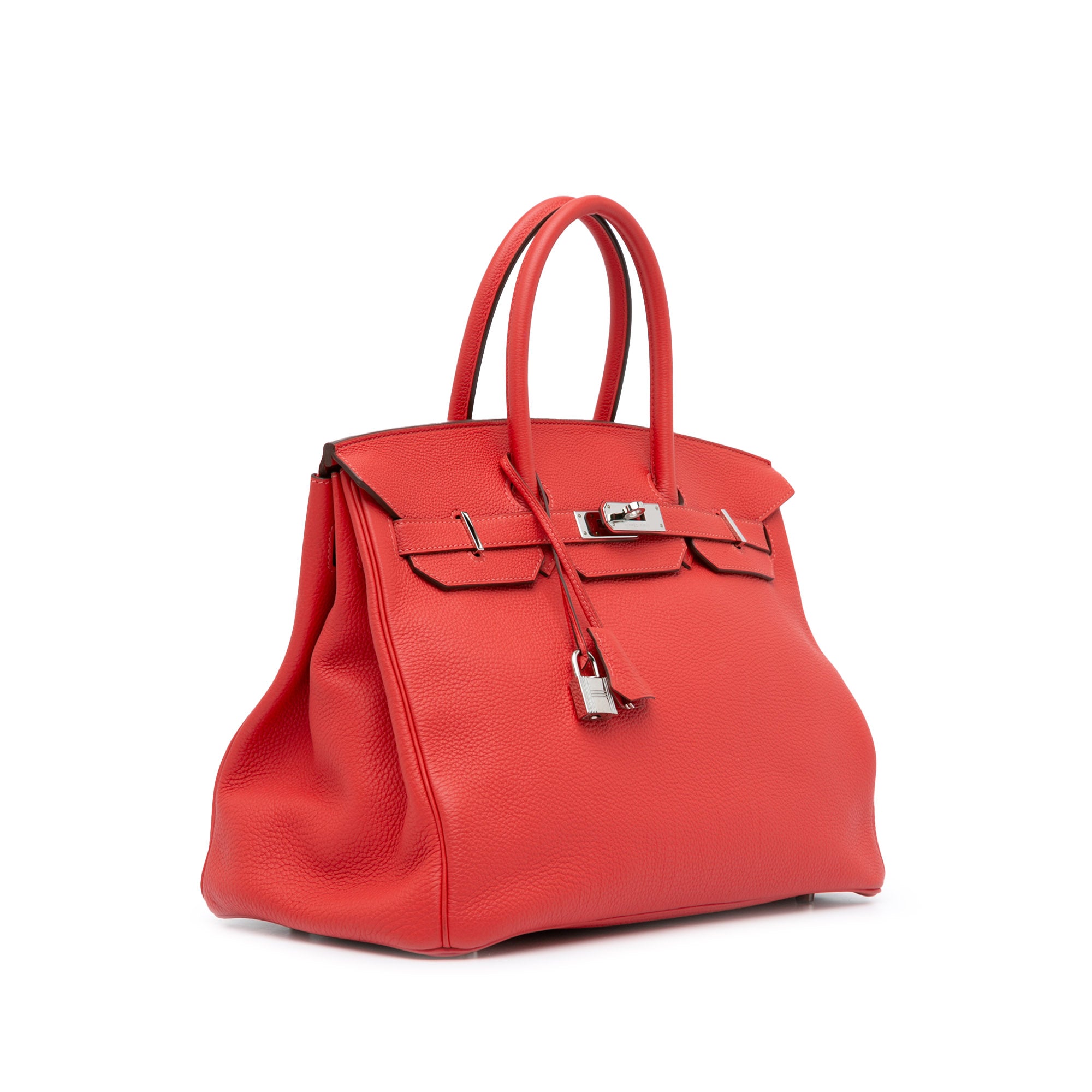 Hermès Birkin 35 Red Retourne Togo Palladium