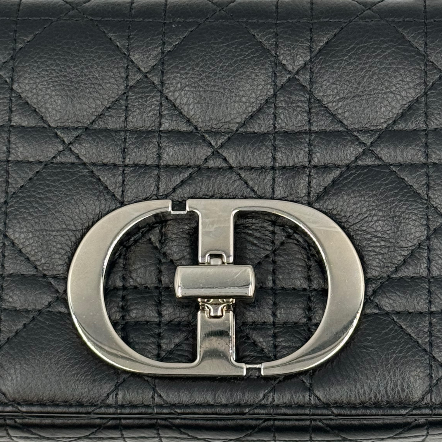 Dior Caro Small Black Cannage Leather
