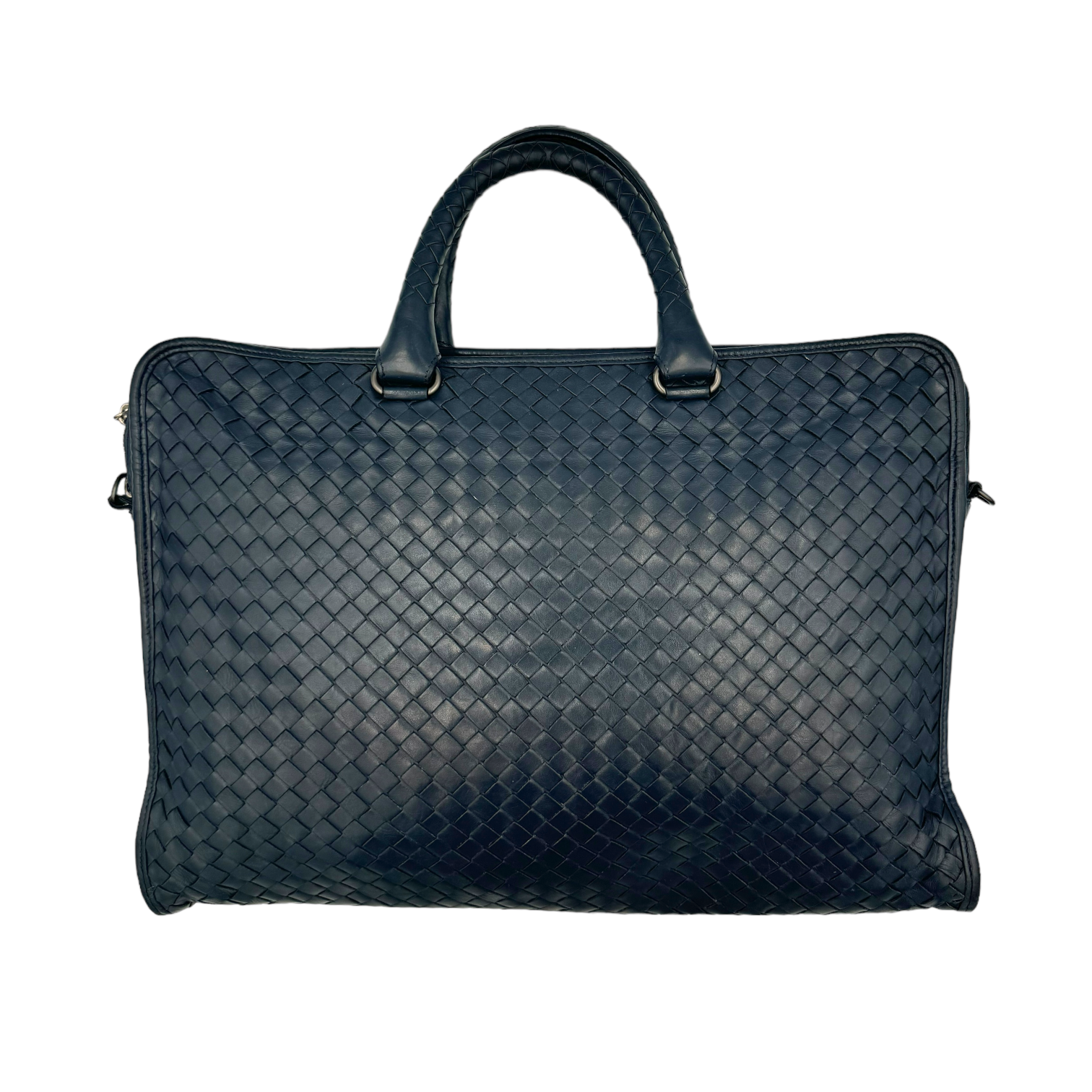 Bottega Veneta Handbag Black Intrecciato Leather