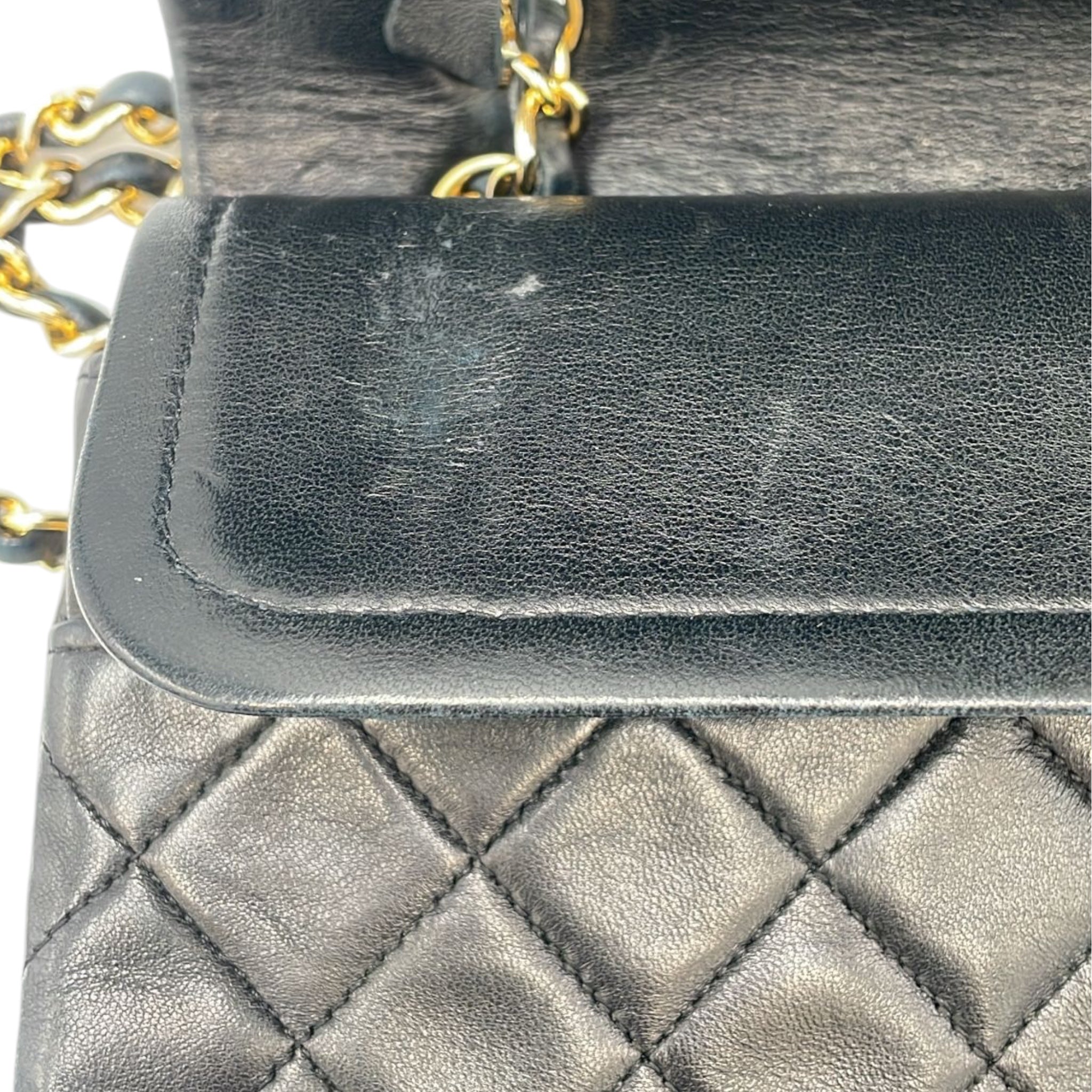 Chanel Classic Double Flap Medium Black Lambskin Gold