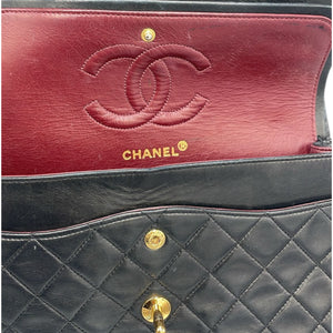 Chanel Classic Double Flap Medium Black Lambskin Gold