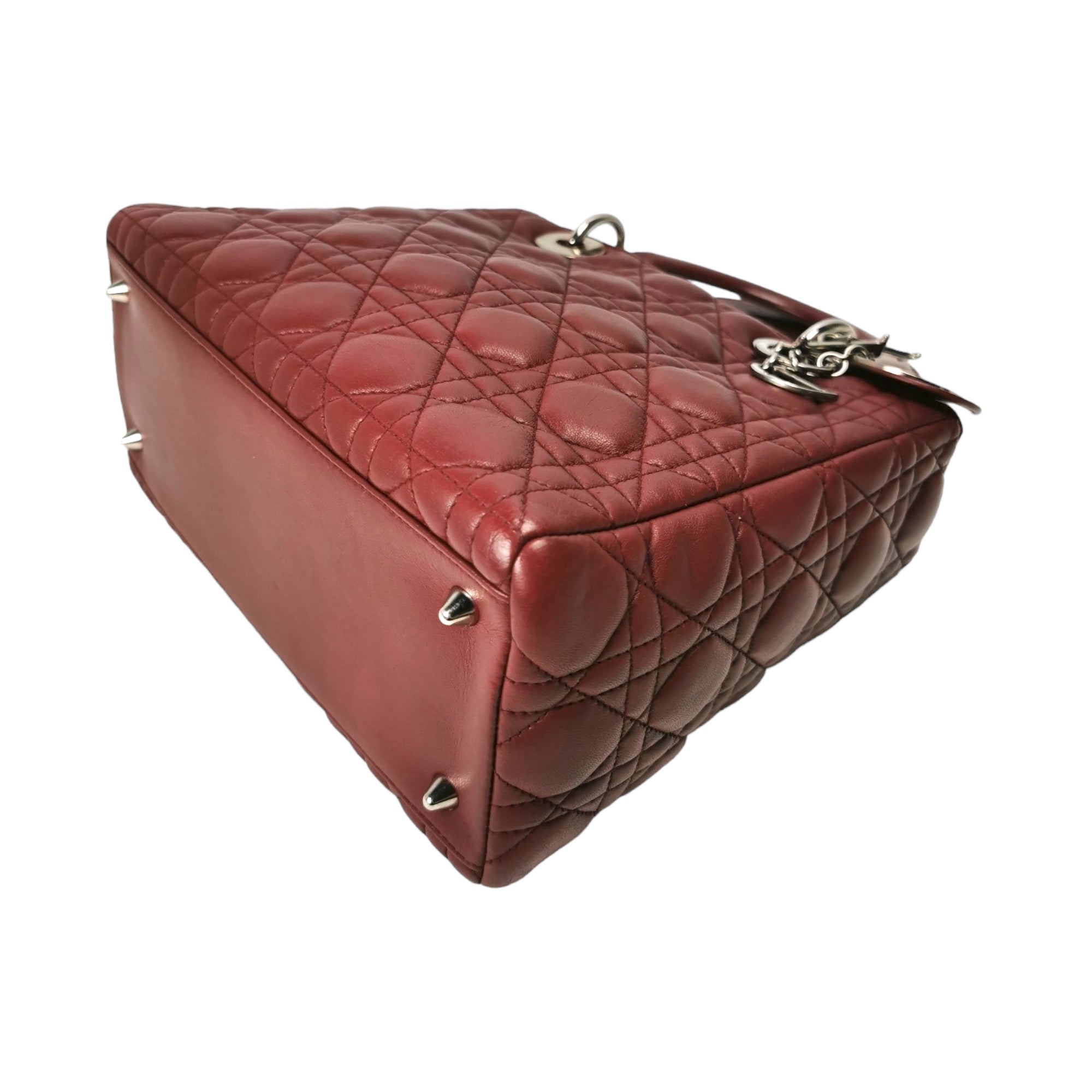 Medium Lady Dior Bag Cherry Red Cannage Lambskin