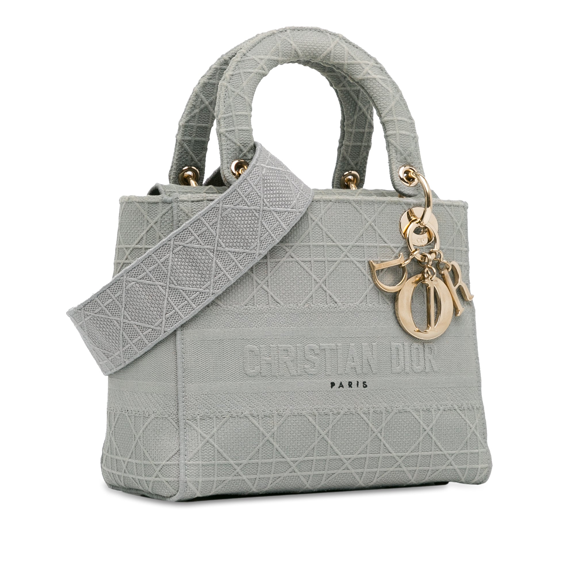 Dior Lady D-Lite Medium Grey Canvas