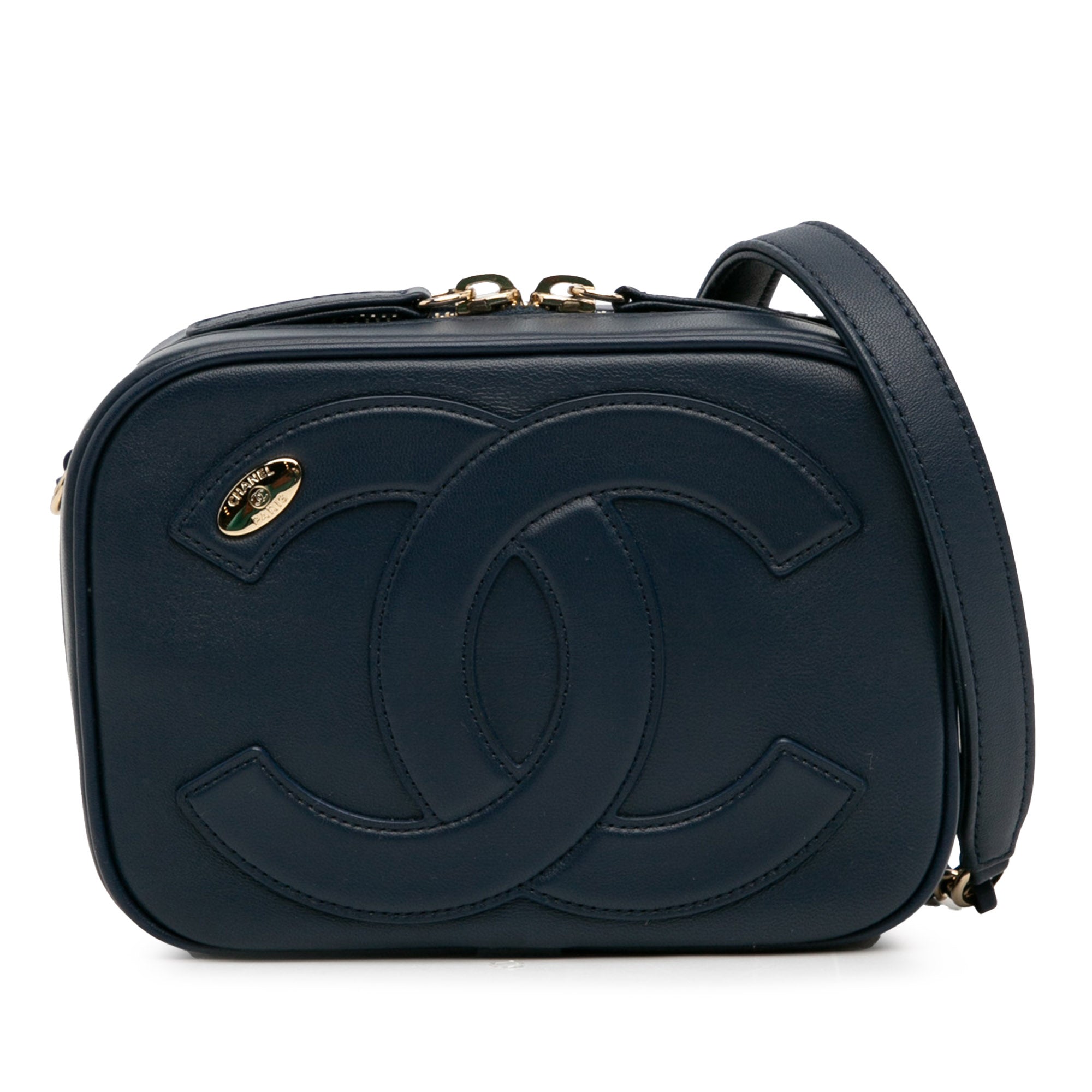 Chanel CC Mania Camera Bag Lambskin Gold