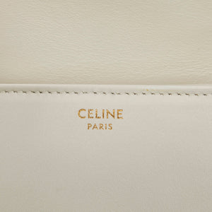 Celine Triomphe Cuir Besace Mini White Calfskin