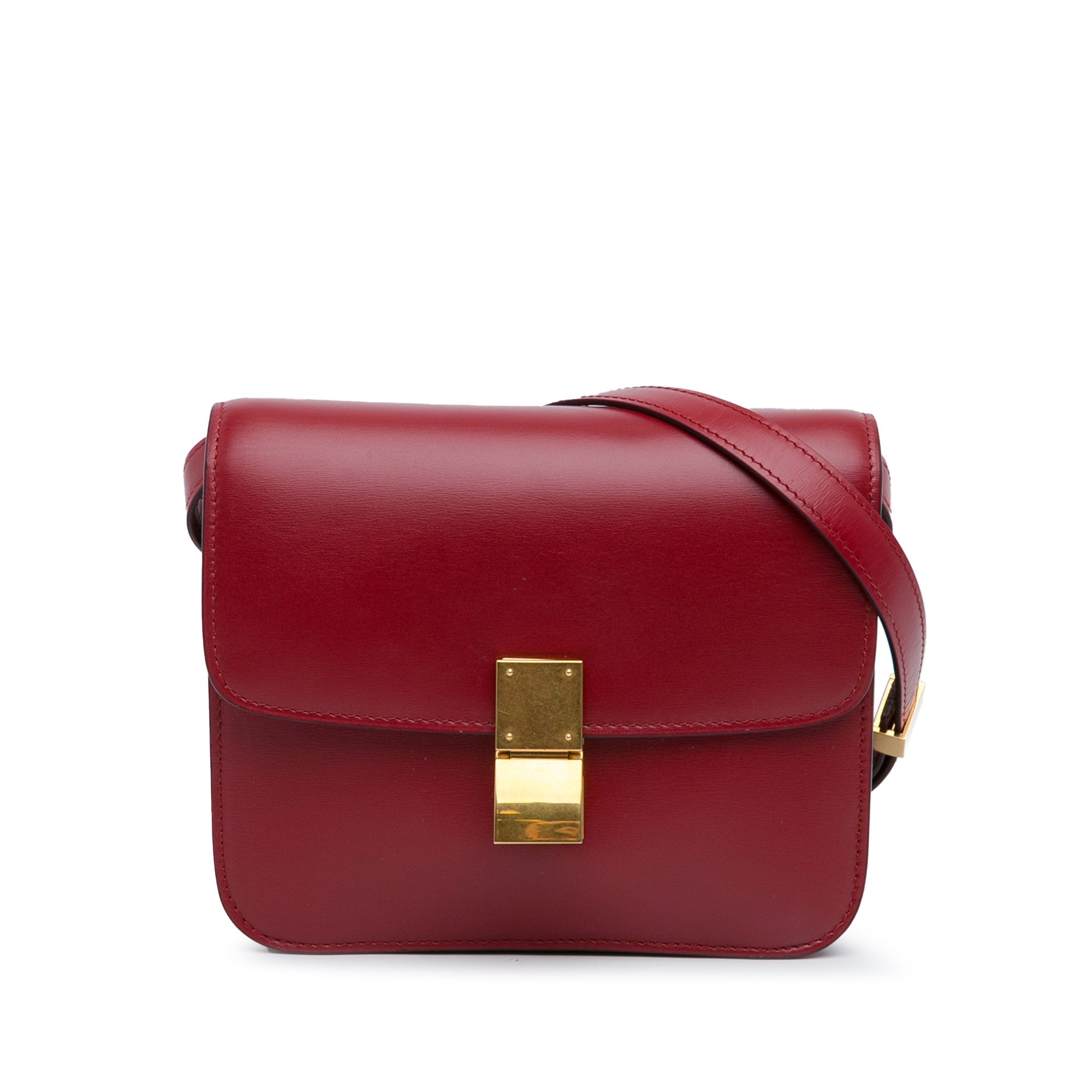 Celine Classic Box Small Red Calfskin