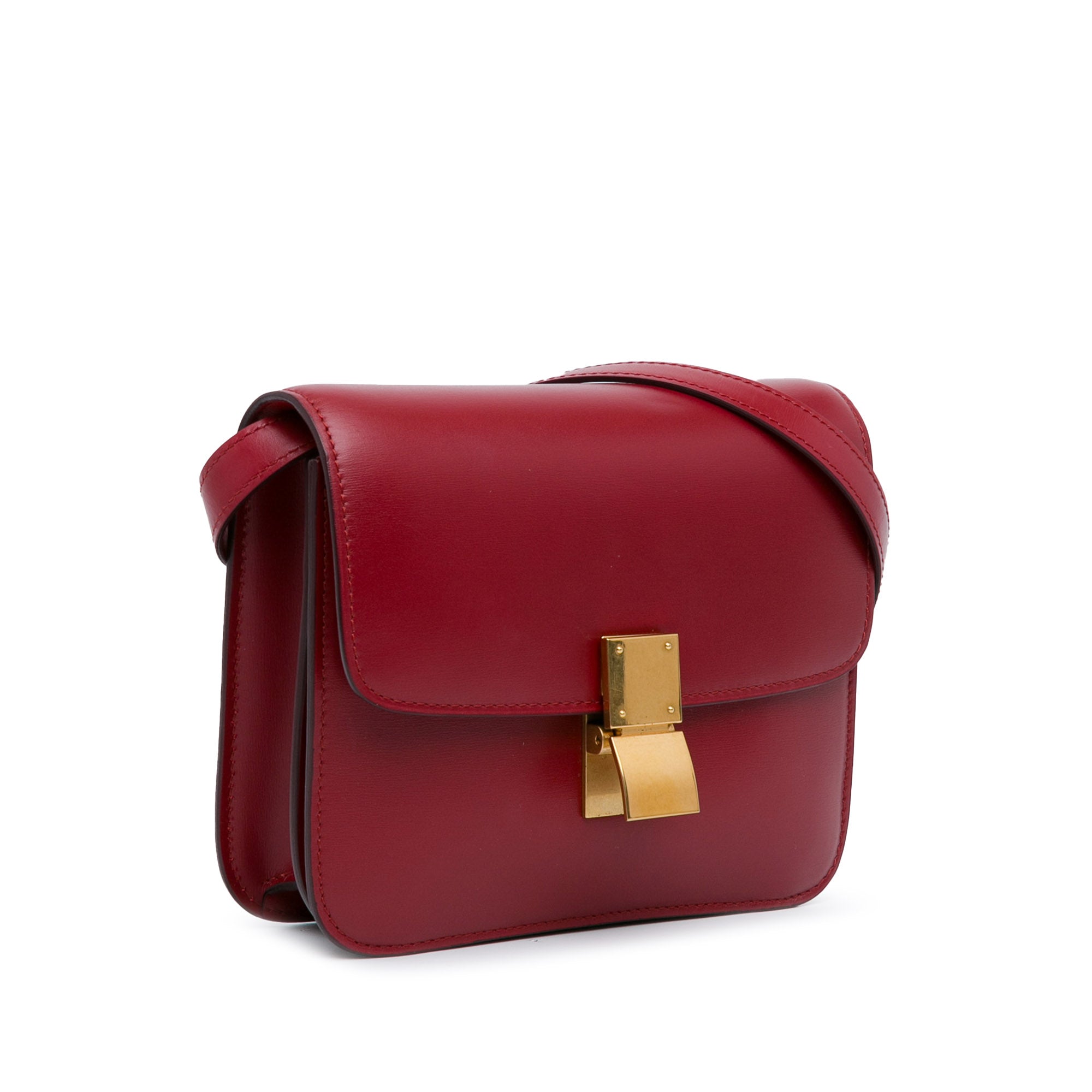 Celine Classic Box Small Red Calfskin