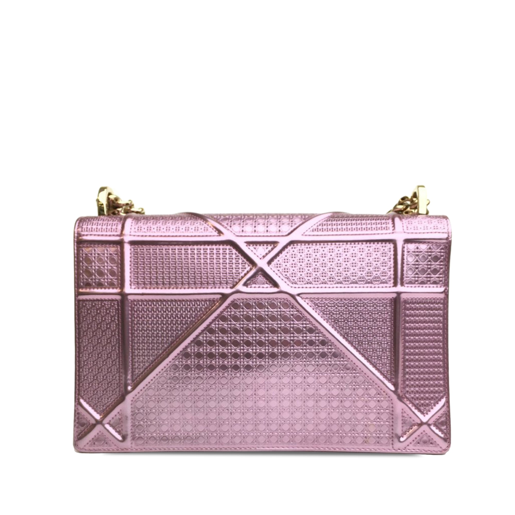 Dior Diorama Pink Medium Patent Microcannage