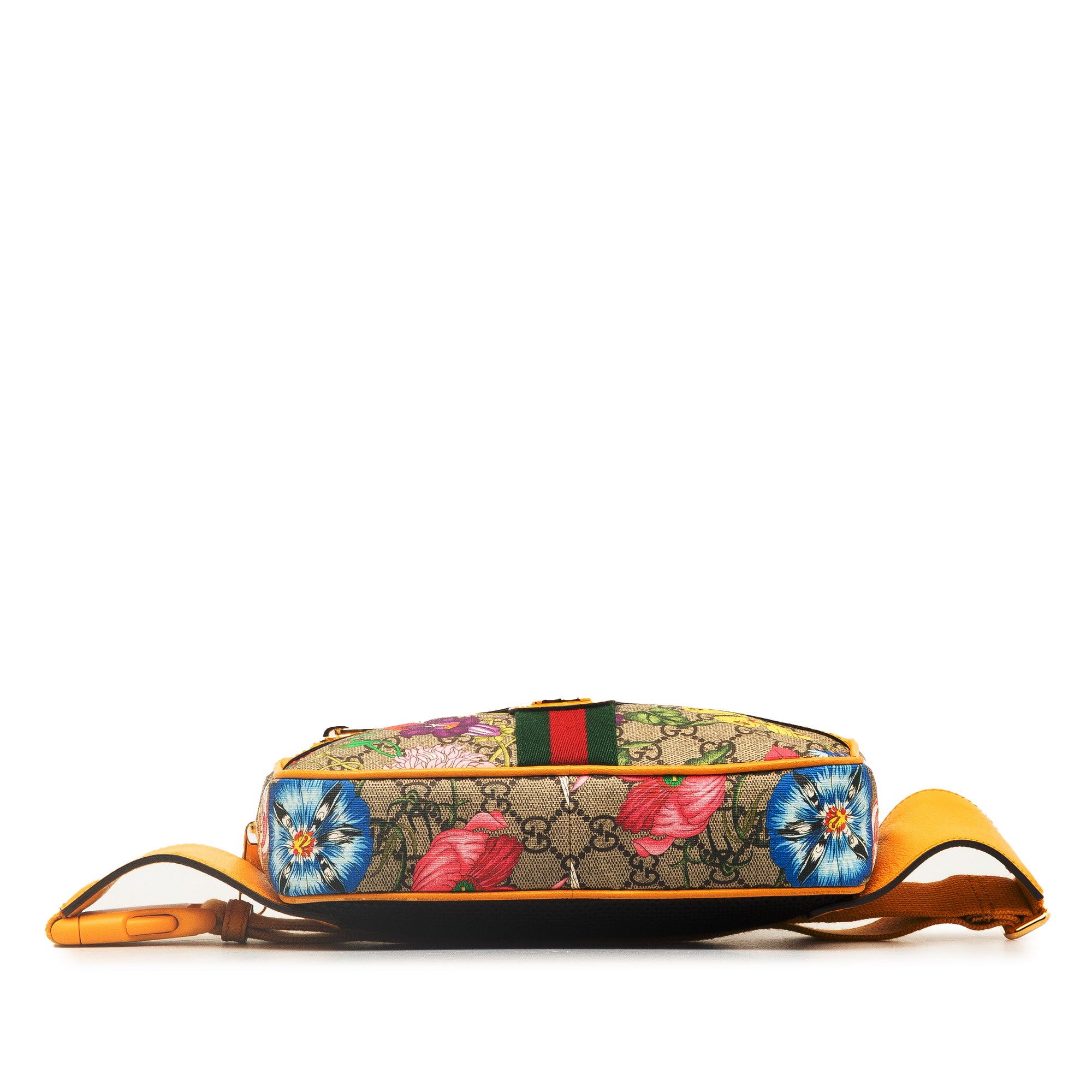 Gucci Ophidia Belt Bag Brown GG Supreme Flora Canvas