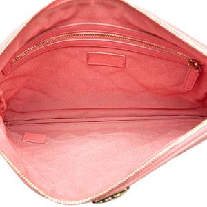 Chanel Boy O Case Clutch Medium Pink Lambskin