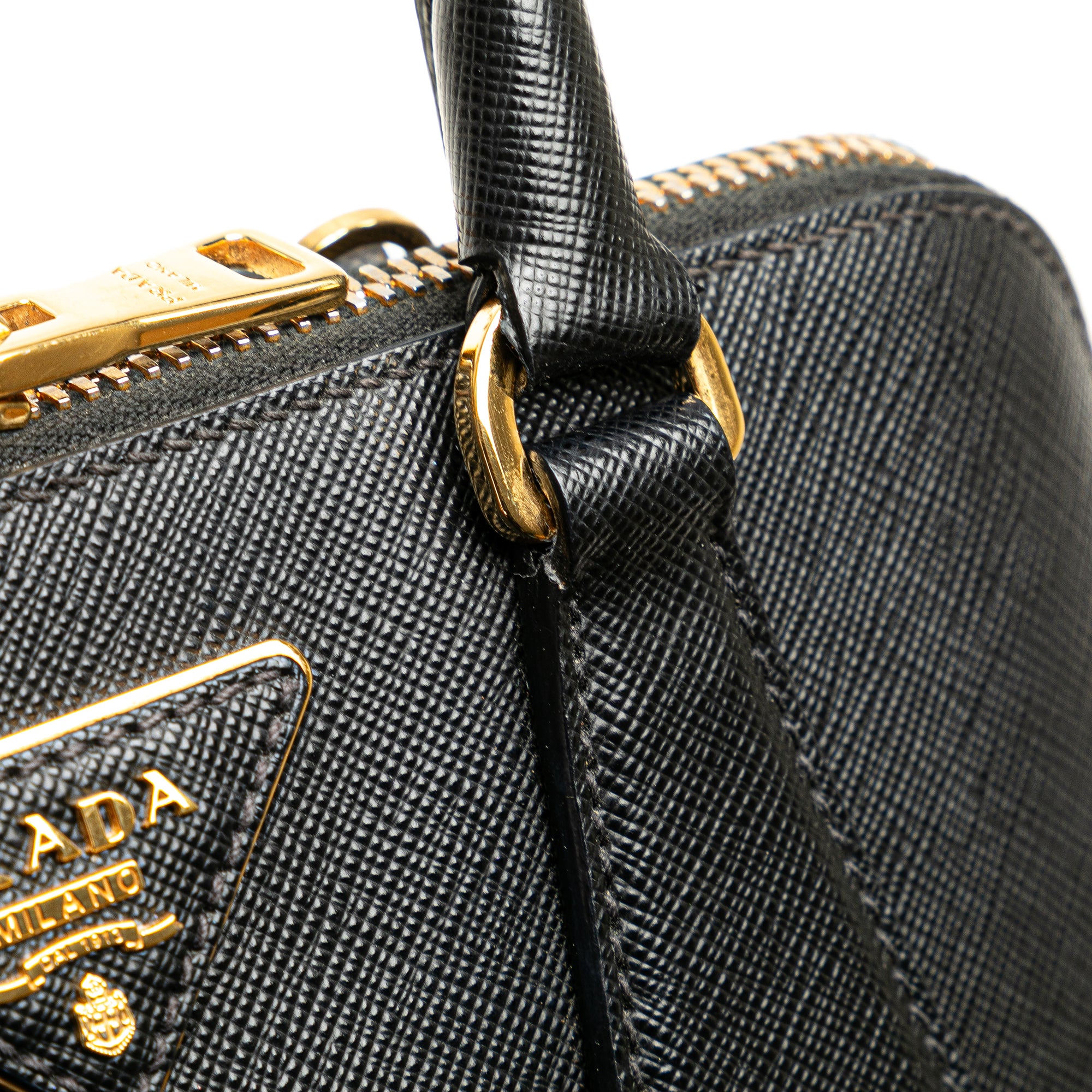 Prada  Promenade Small Black Saffiano Lux