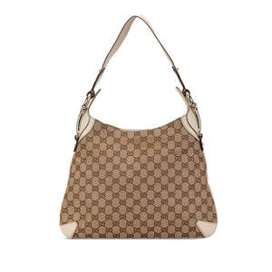 Gucci Creole Hobo Brown GG Canvas Horsebit