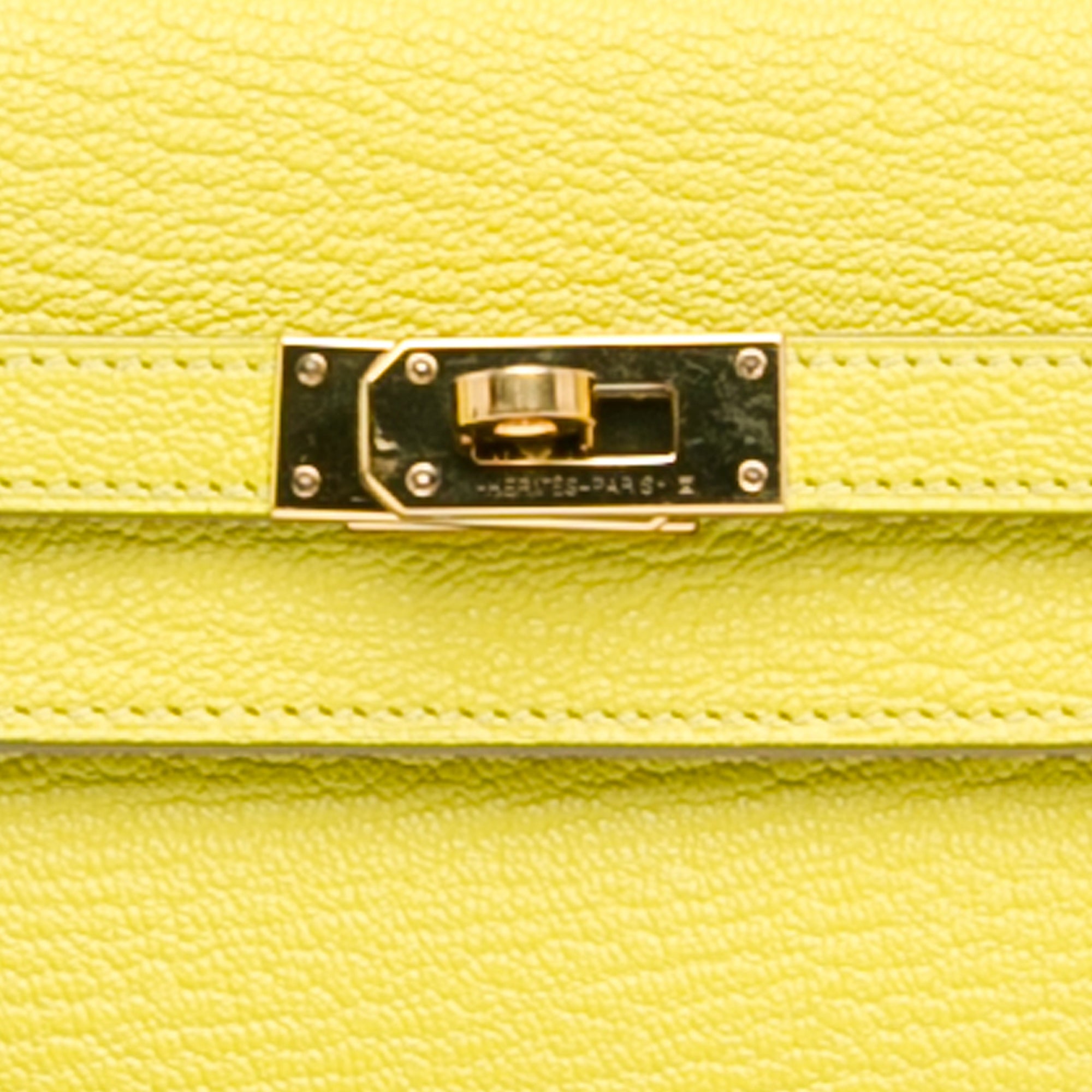 Hermès Kelly To Go Yellow Lime Chevre Mysore