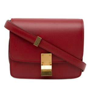 Celine Classic Box Small Red Calfskin