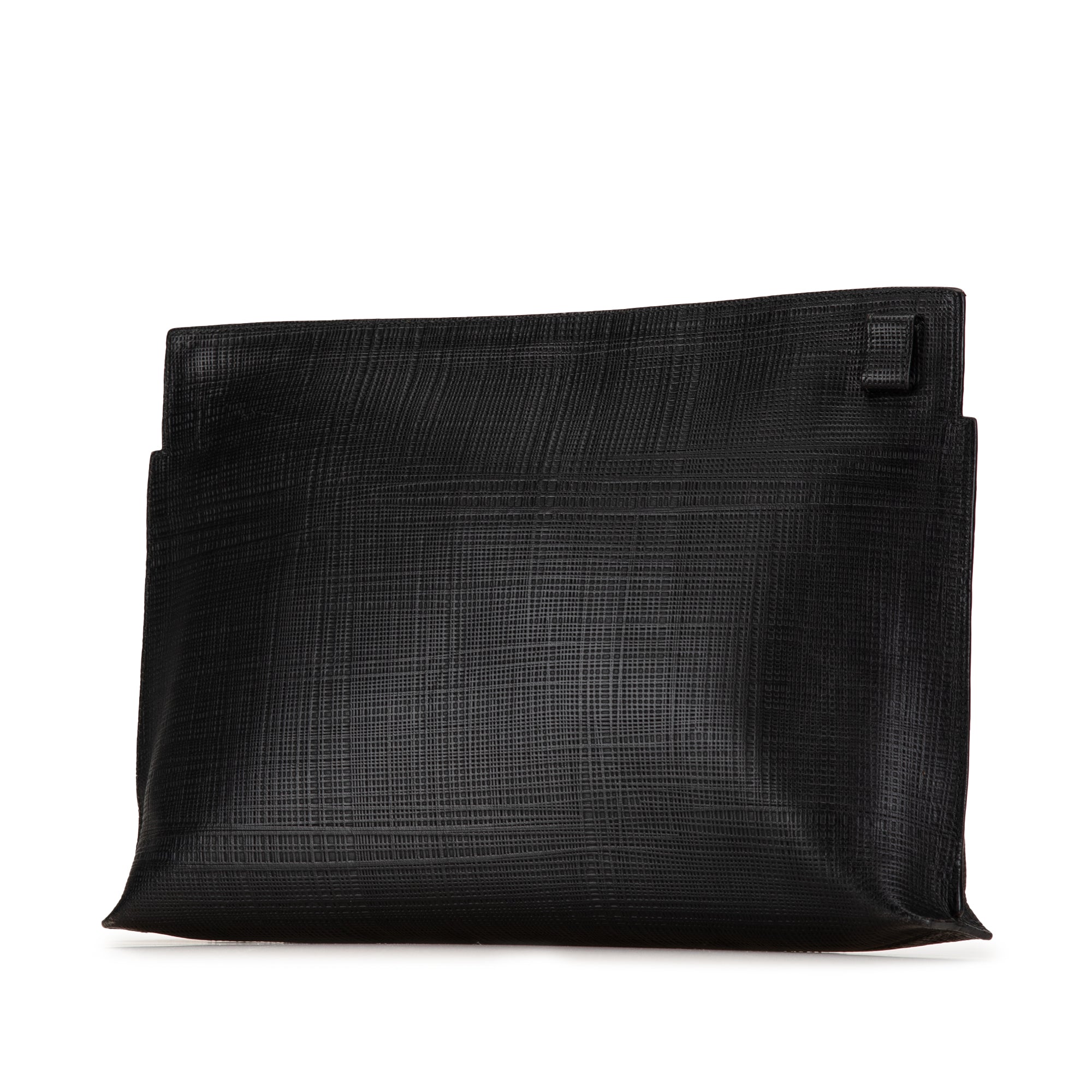 Lowe Anagram T Clutch Black Leather