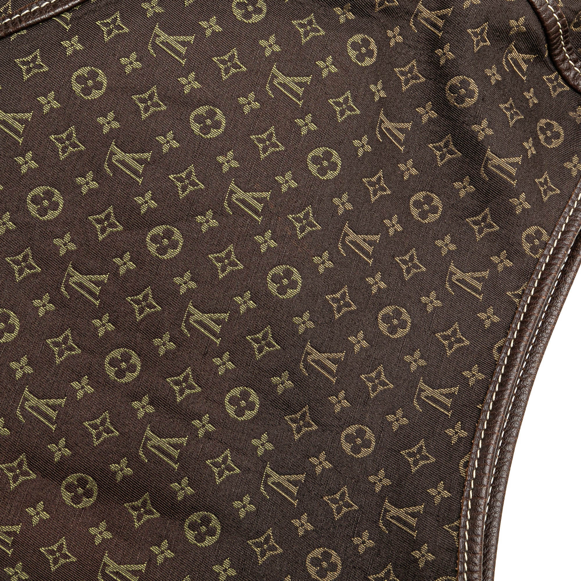 Louis Vuitton Manon MM Brown Mini Lin Monogram Canvas