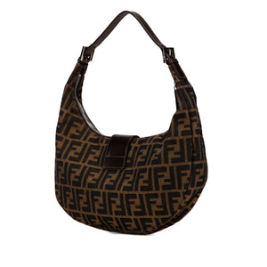 Fendi Croissant Hobo Brown Zucca Canvas