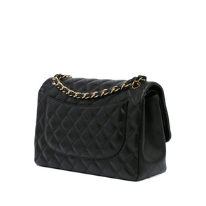 Chanel Classic Double Flap Jumbo Black Lambskin Gold