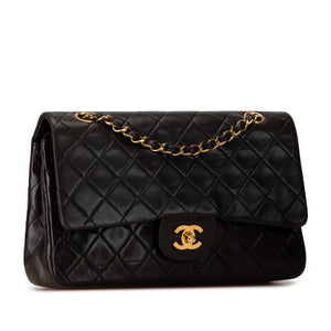 Chanel Classic Double Flap Medium Black Lambskin Gold