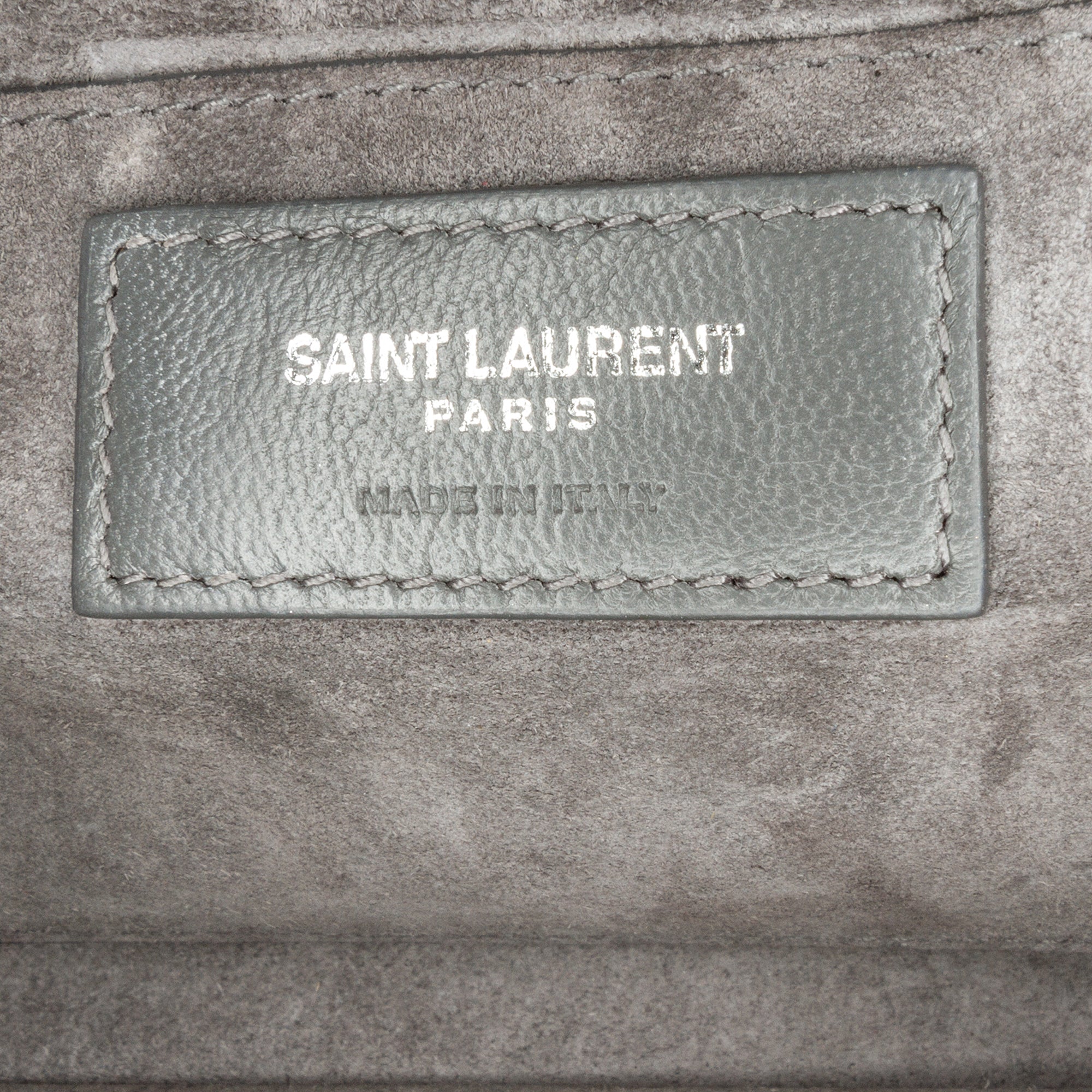 Yves Saint Laurent Monogram Sunset Medium Grey Leather