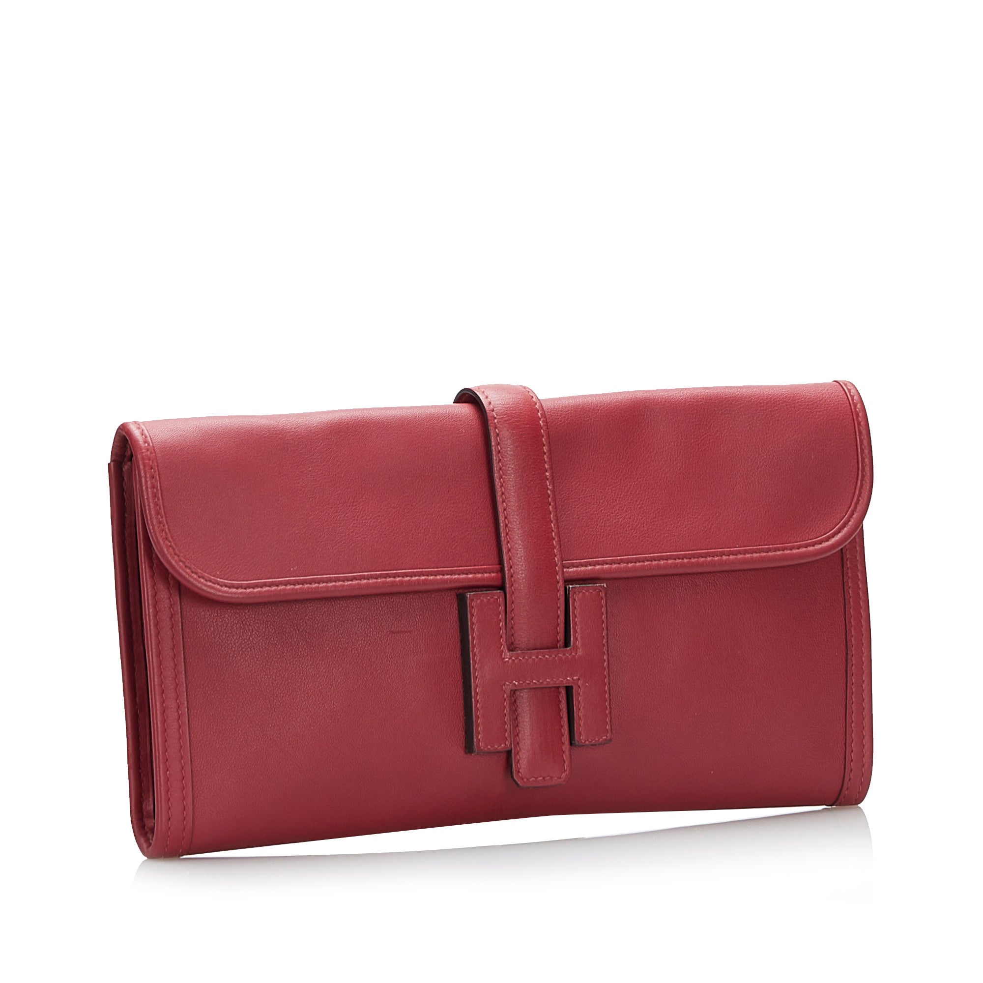 Hermès Jige Elan Clutch Red Swift