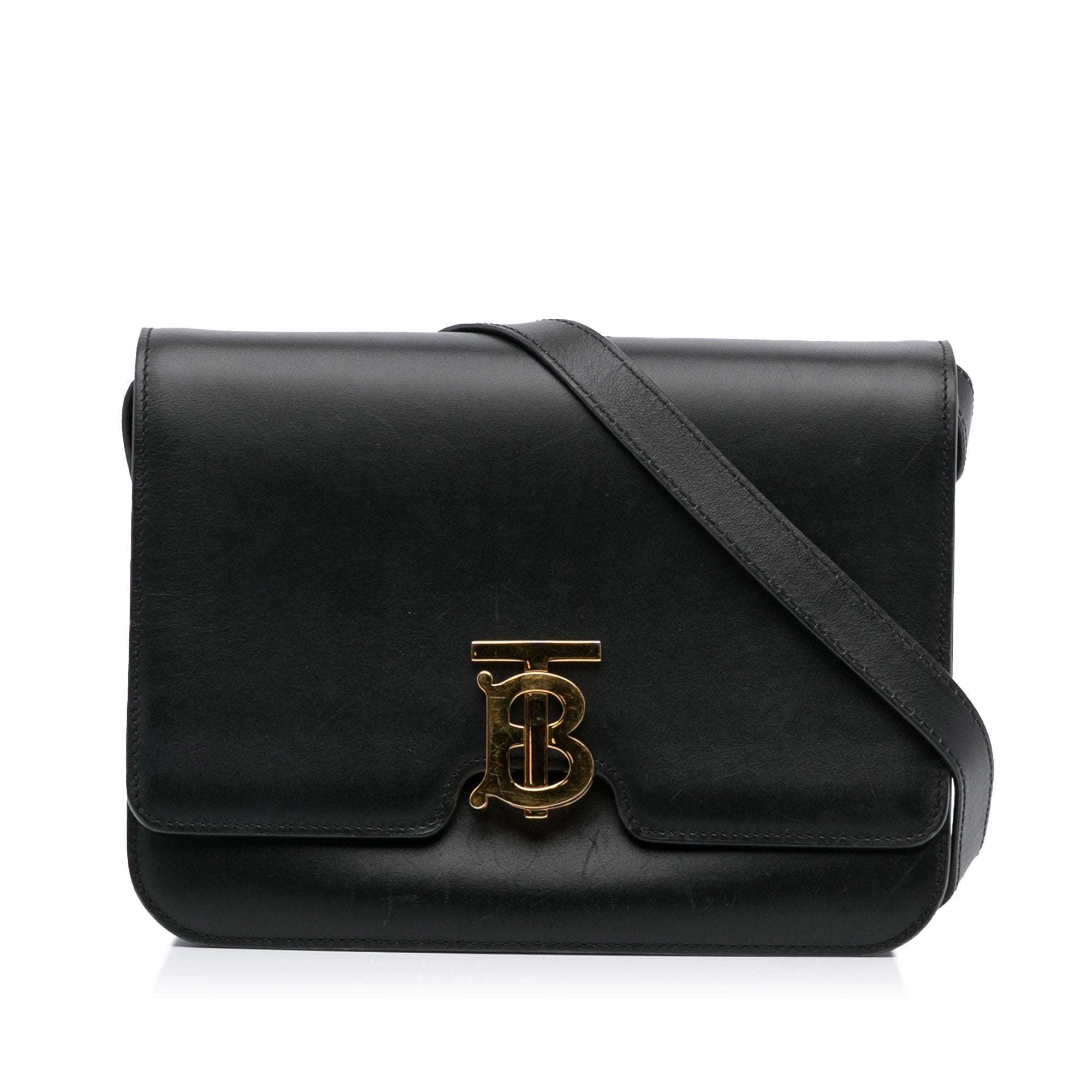 Burberry The TB Bag Black Leather