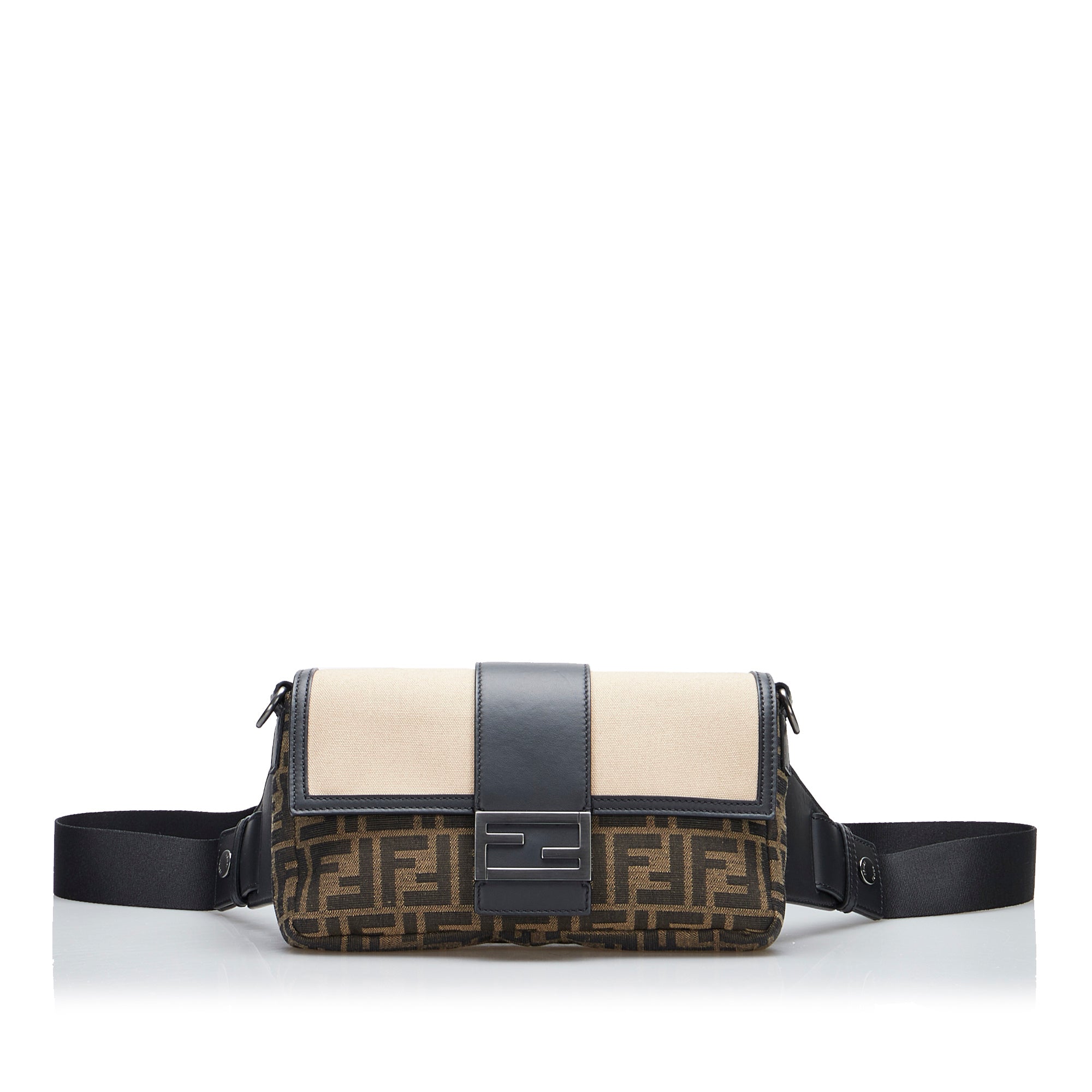 Fendi Baguette convertible Belt Bag Zucca Canvas