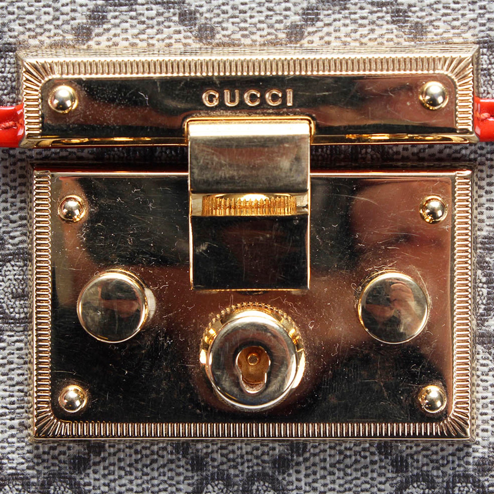 Gucci pala paddlock borse a tracota marrone gg supreme tela