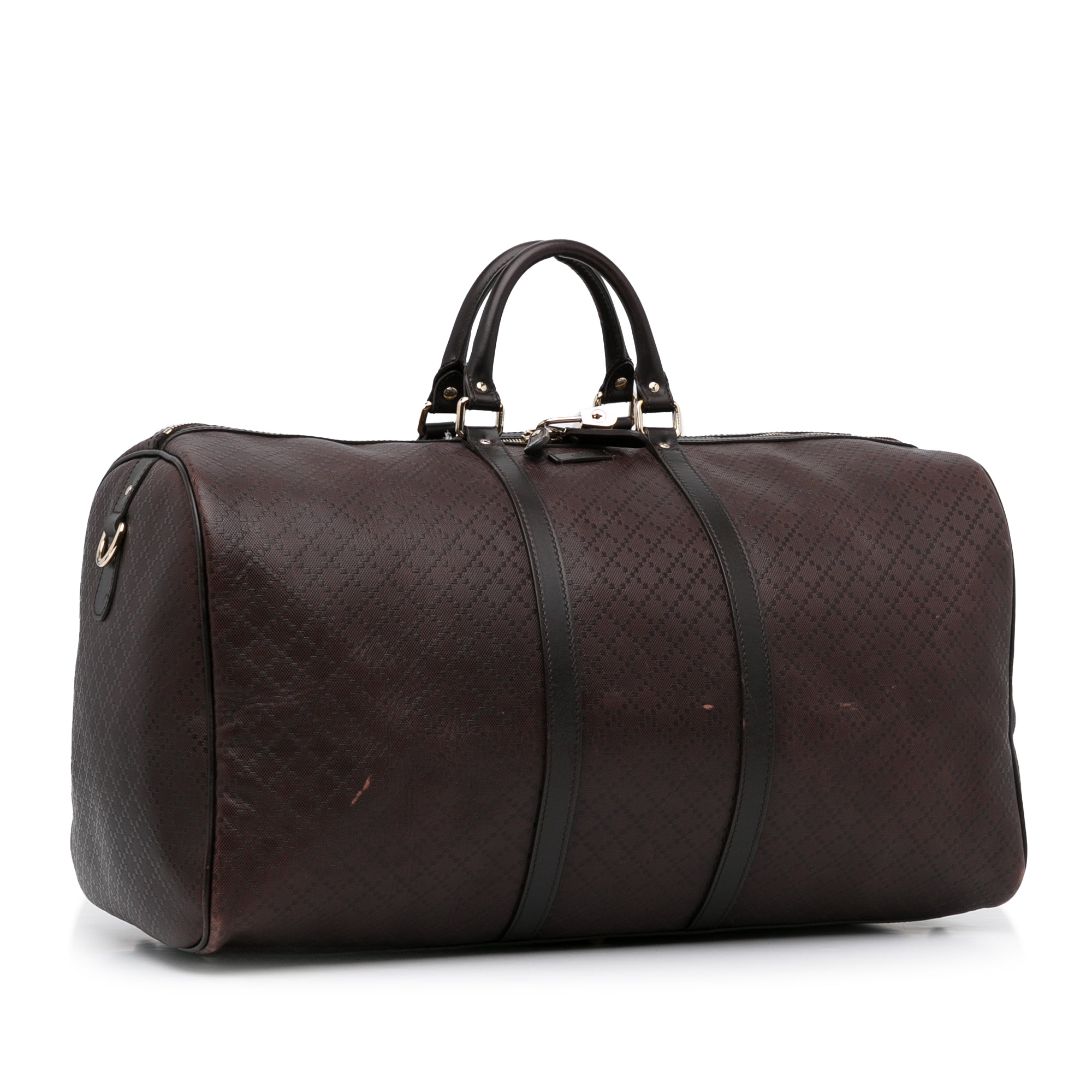 Sac de voyage gucci grand diamante brun brillant