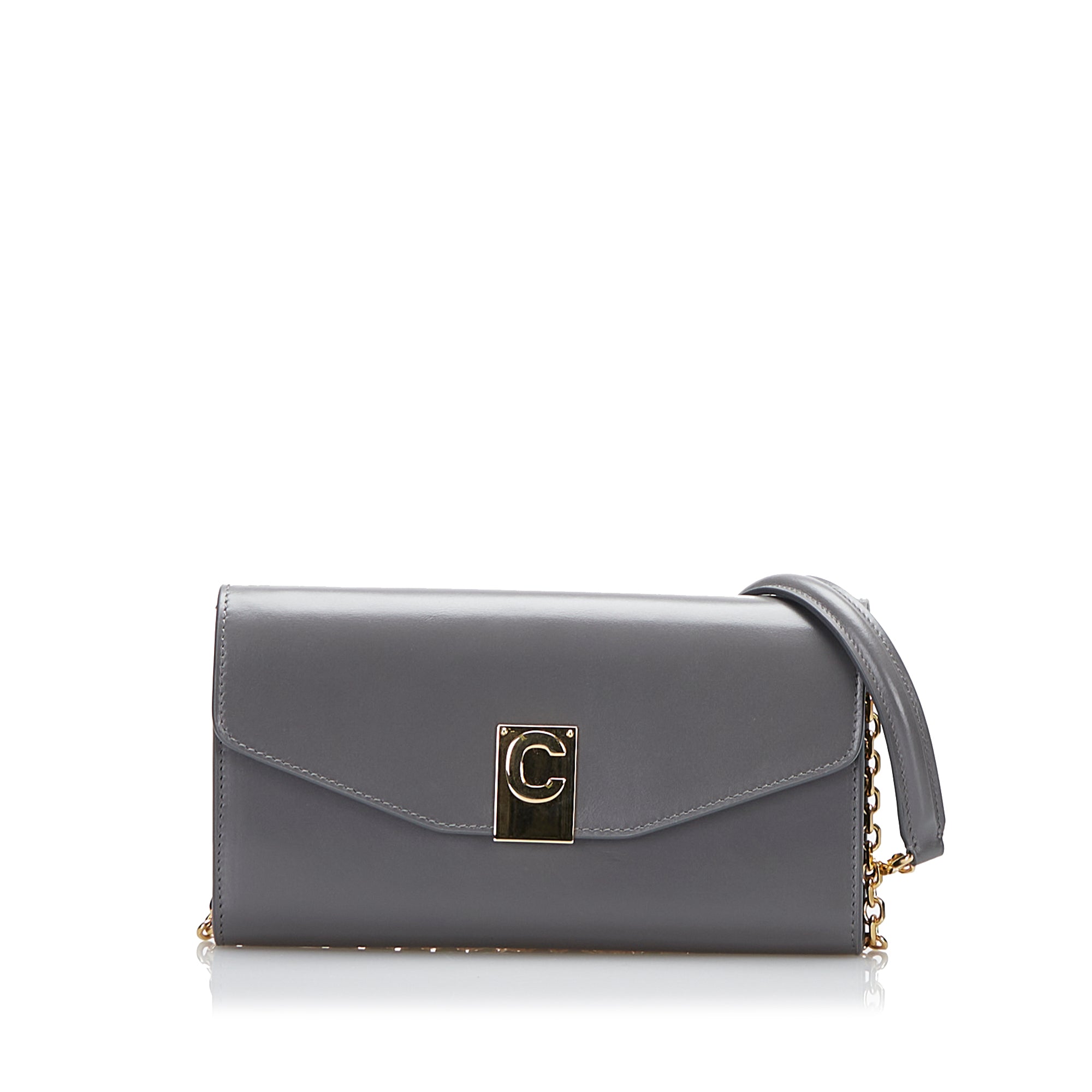 Celine C Bag Wallet On Chain Grey